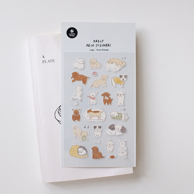 Suatelier Sticker Hunde Sticker furry friends – Suatelier Daily Deco bei Nauli and Stories
