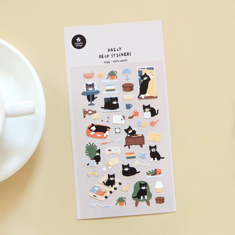 Suatelier Sticker Katzen Sticker cat&