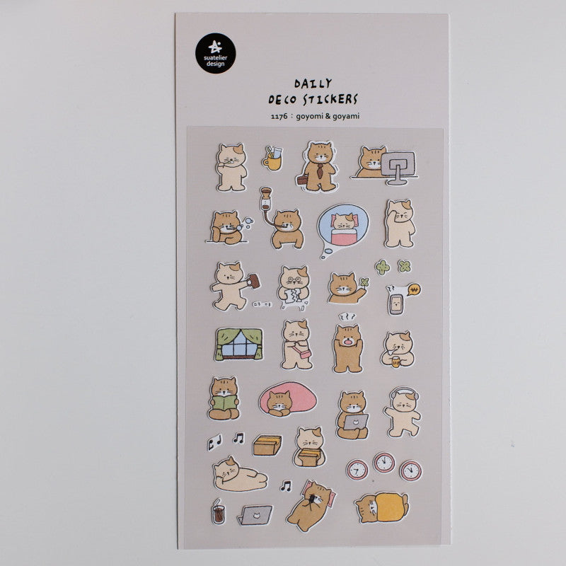 Suatelier Sticker Katzen Sticker goyomi &amp; goyami – Suatelier Daily Deco bei Nauli and Stories