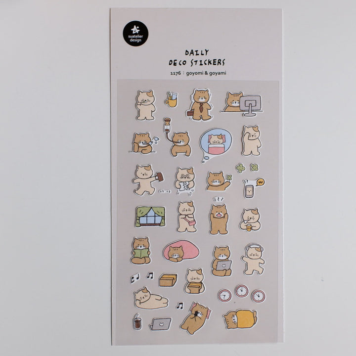 Suatelier Sticker Katzen Sticker goyomi &amp; goyami – Suatelier Daily Deco bei Nauli and Stories