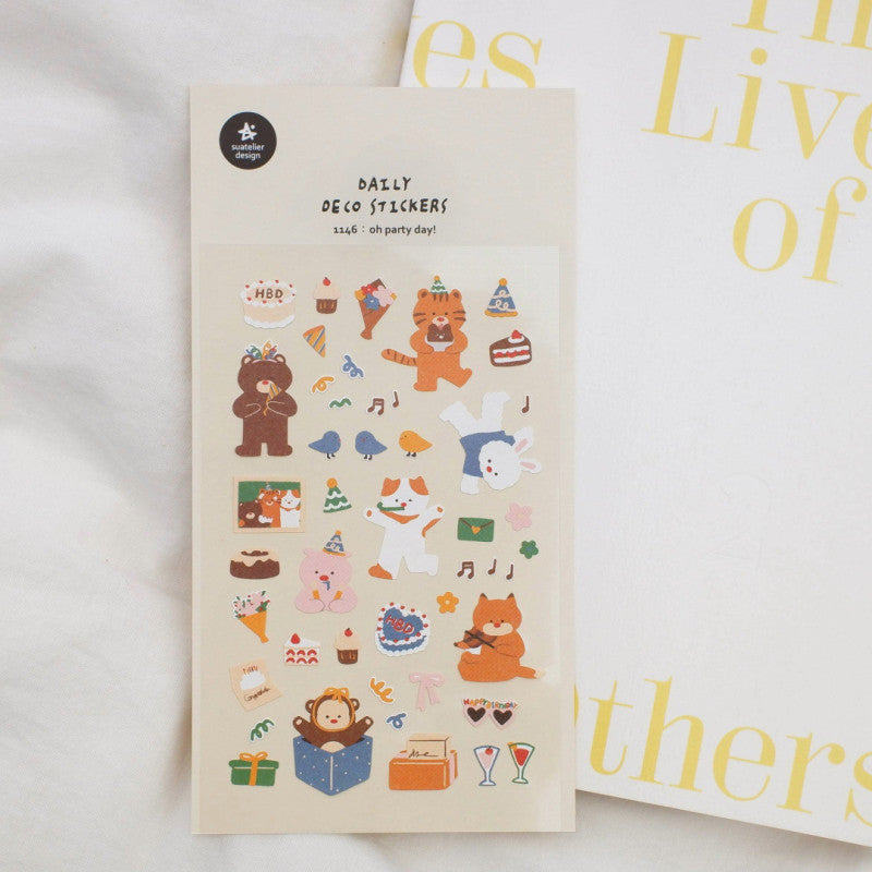 Suatelier Sticker Party Sticker oh party day! – Suatelier Daily Deco bei Nauli and Stories