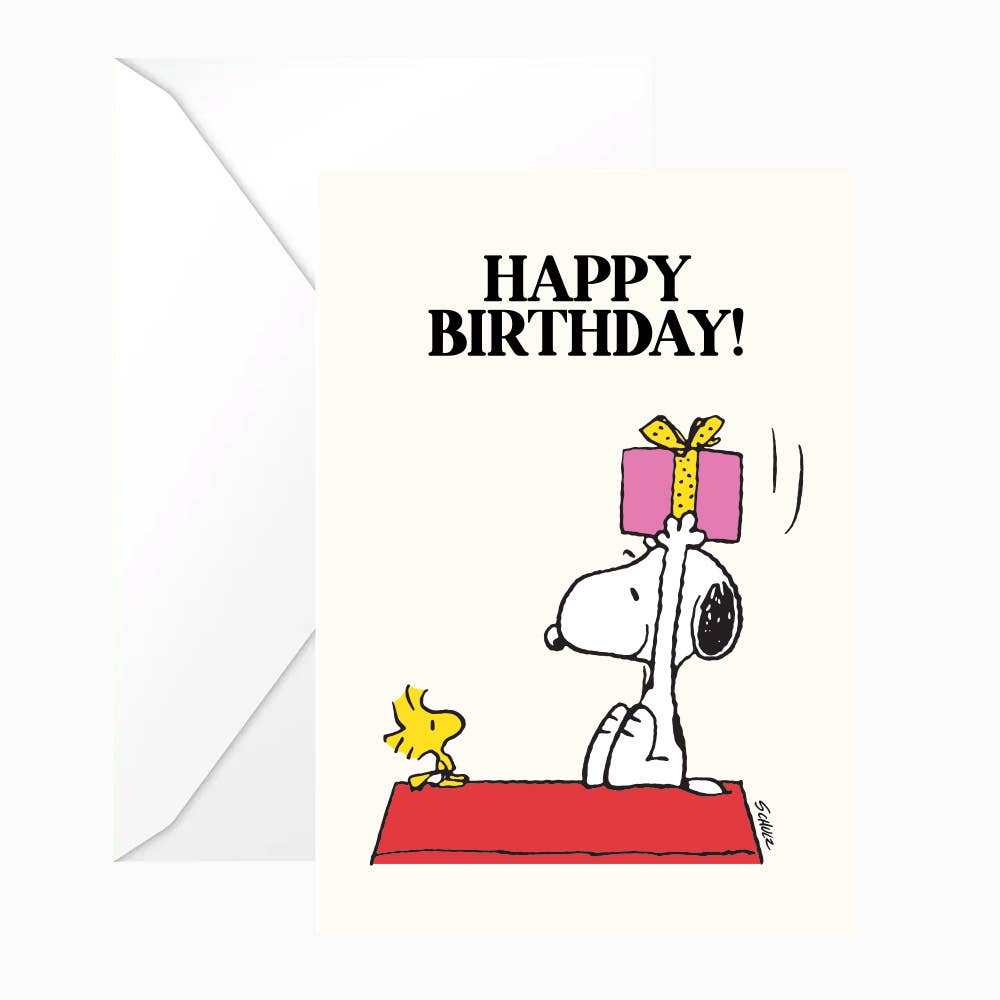 Titlee Geburtstag Double Snoopy "Happy Birthday" card with white envelope bei Nauli and Stories