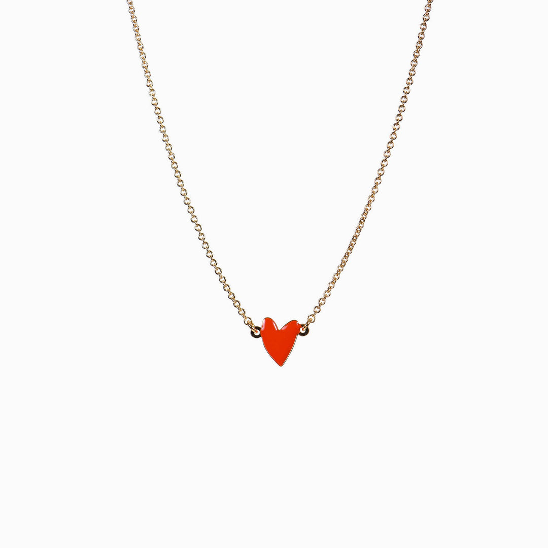 Titlee GRANT heart necklace (poppy red) bei Nauli and Stories
