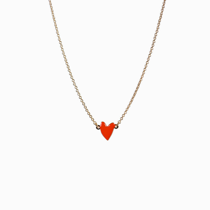 Titlee GRANT heart necklace (poppy red) bei Nauli and Stories