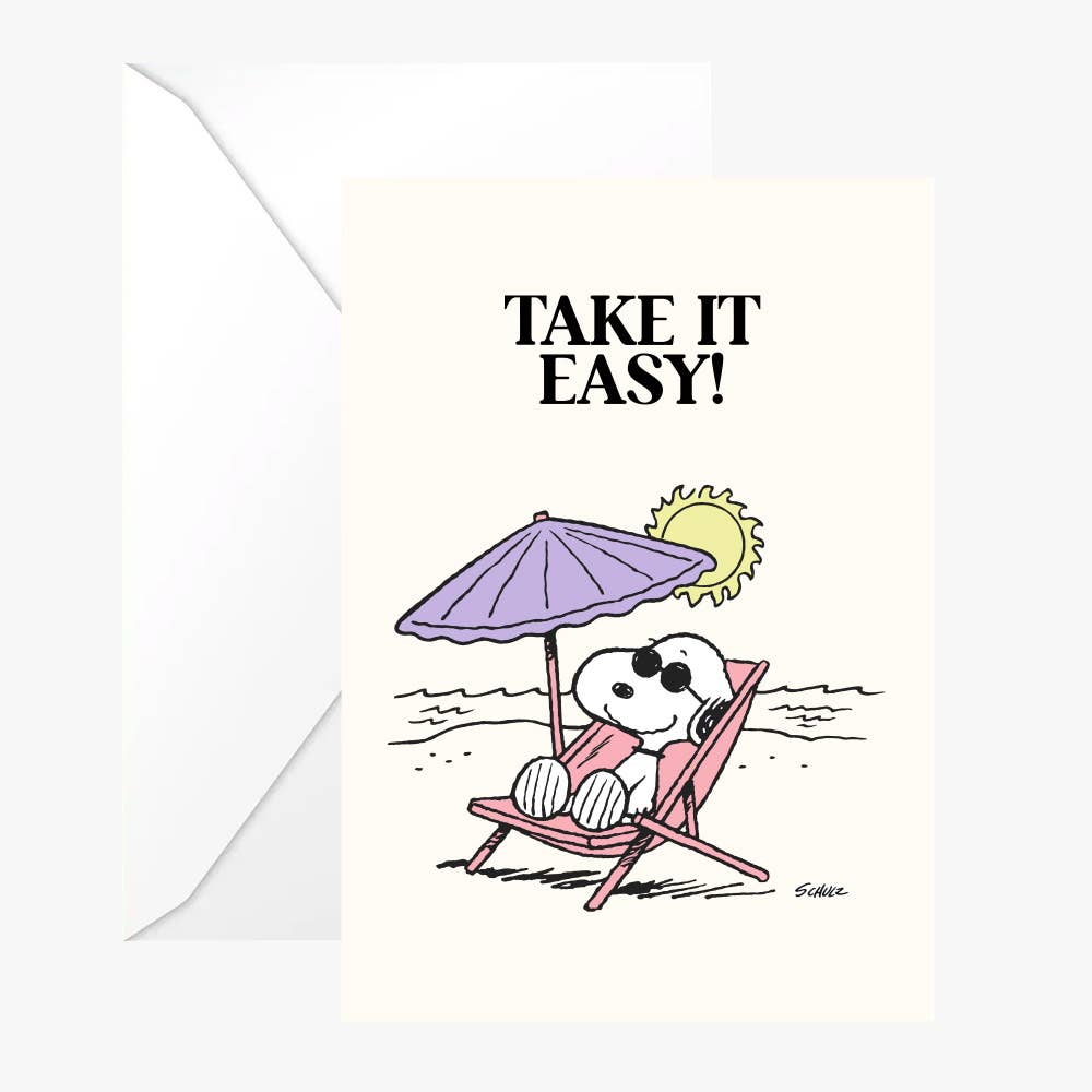 Titlee Grußkarte misc. Double Snoopy "Easy" card w/ white envelope bei Nauli and Stories