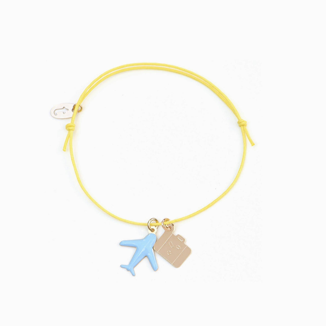 Titlee TRAVEL airplane and suitcase bracelet