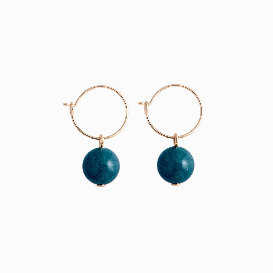 Titlee WOLCOTT bead hoops (ocean blue) bei Nauli and Stories