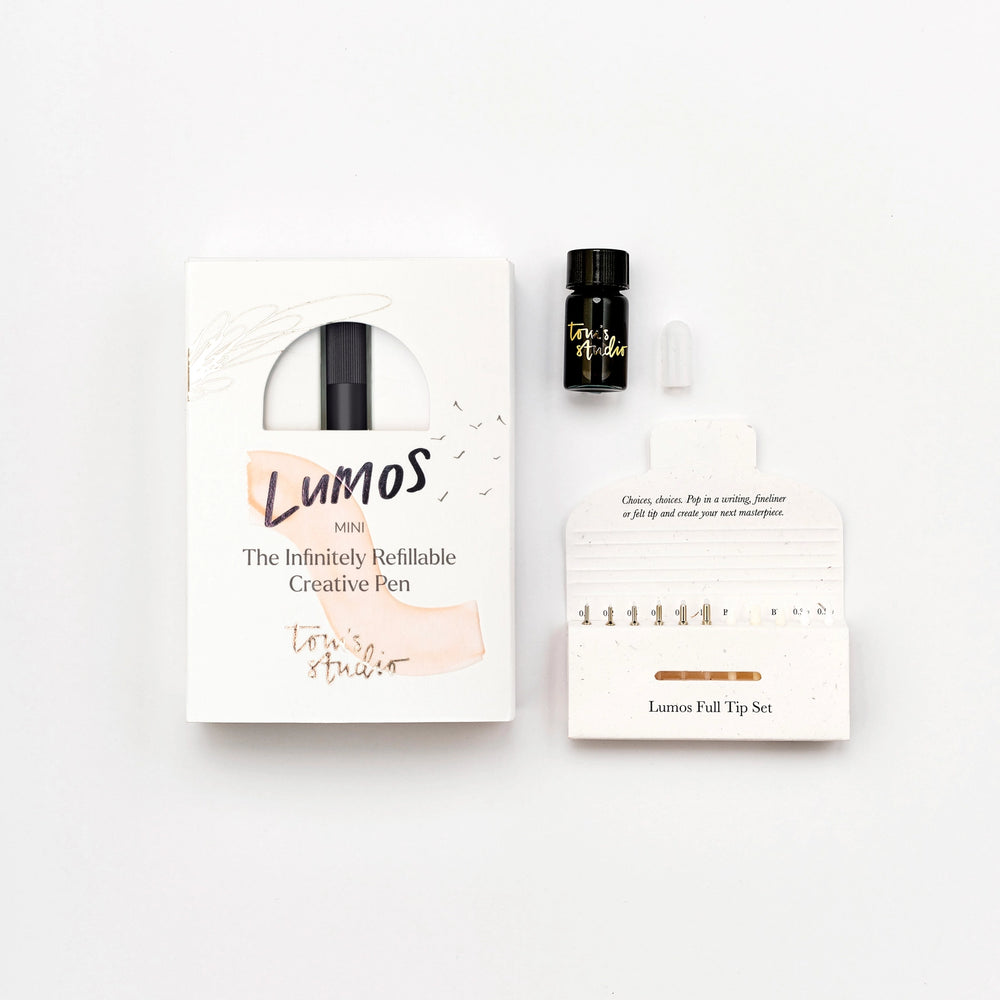 Tom's Studio Fineliner Lumos Mini - Refillable Multi-Tip Pen: Matte Black bei Nauli and Stories