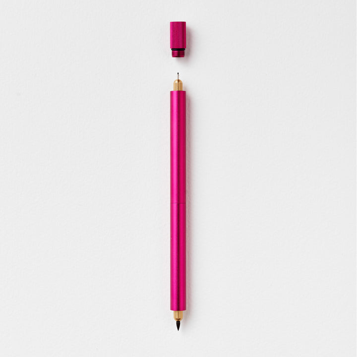 Tom's Studio Fineliner Lumos Pro - Refillable Multi-Tip Pen: Raspberry / Duo Tip