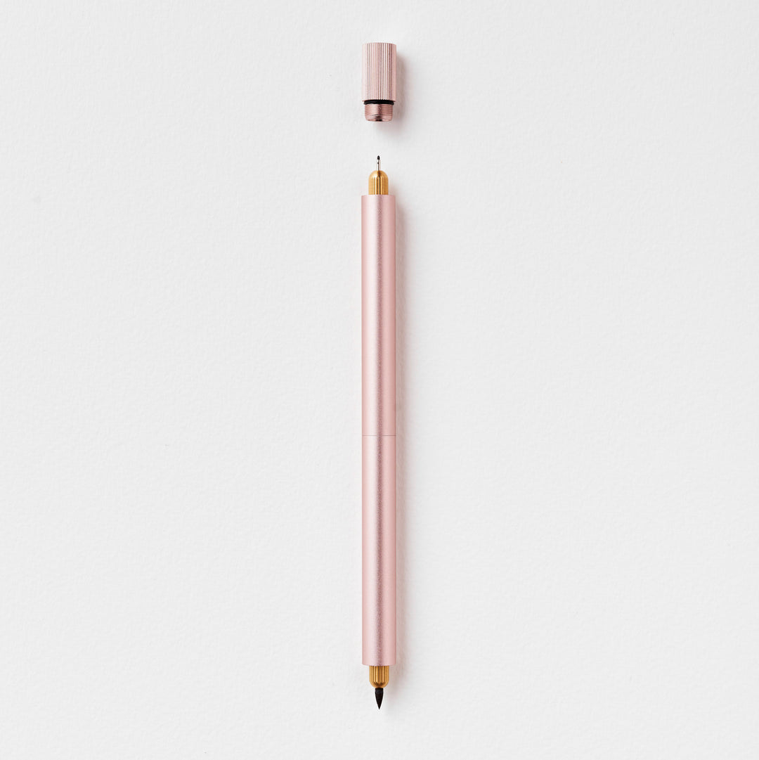 Tom's Studio Fineliner Lumos Pro - Refillable Multi-Tip Pen: Rose Gold - Blush / Duo Tip