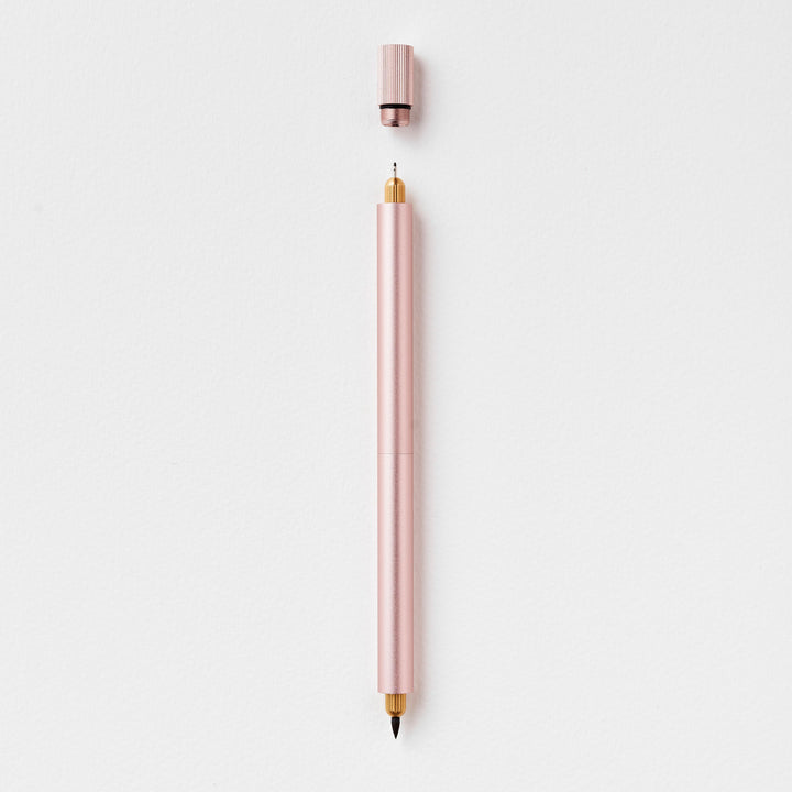 Tom's Studio Fineliner Lumos Pro - Refillable Multi-Tip Pen: Rose Gold - Blush / Duo Tip