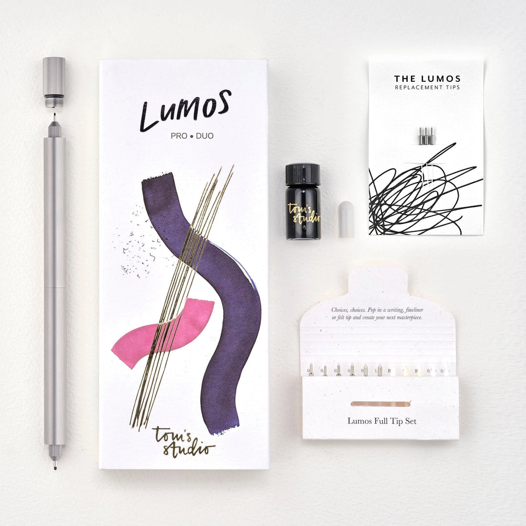 Tom's Studio Fineliner Lumos Titanium: Special Edition - Refillable - Fineliner, Filzstift, Brushpen bei Nauli and Stories