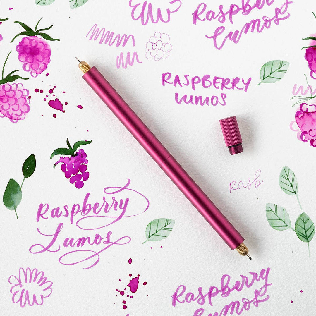 Tom's Studio Lumos Pro - Refillable Multi-Tip Pen: Raspberry / Duo Tip