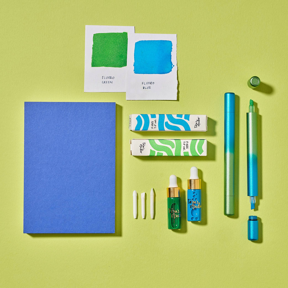 Tom's Studio Ori – the infinitely refillable highlighter: Blue/Green bei Nauli and Stories