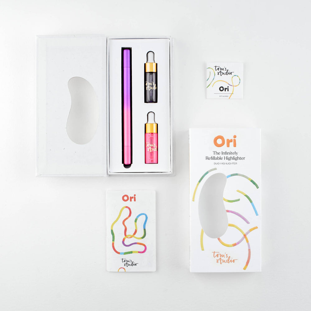 Tom's Studio Ori – the infinitely refillable highlighter: Pink/Purple bei Nauli and Stories