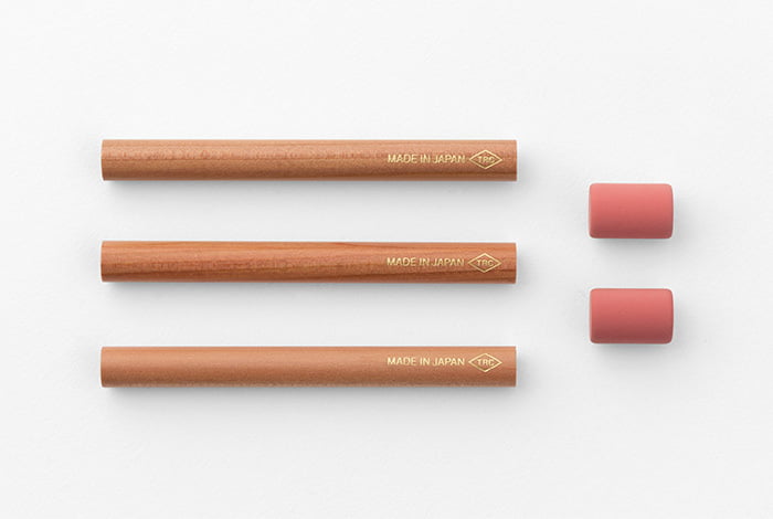 Traveler's Company Bleistiftminen TRC Pencil Refill (3 pencils, 2 erasers)