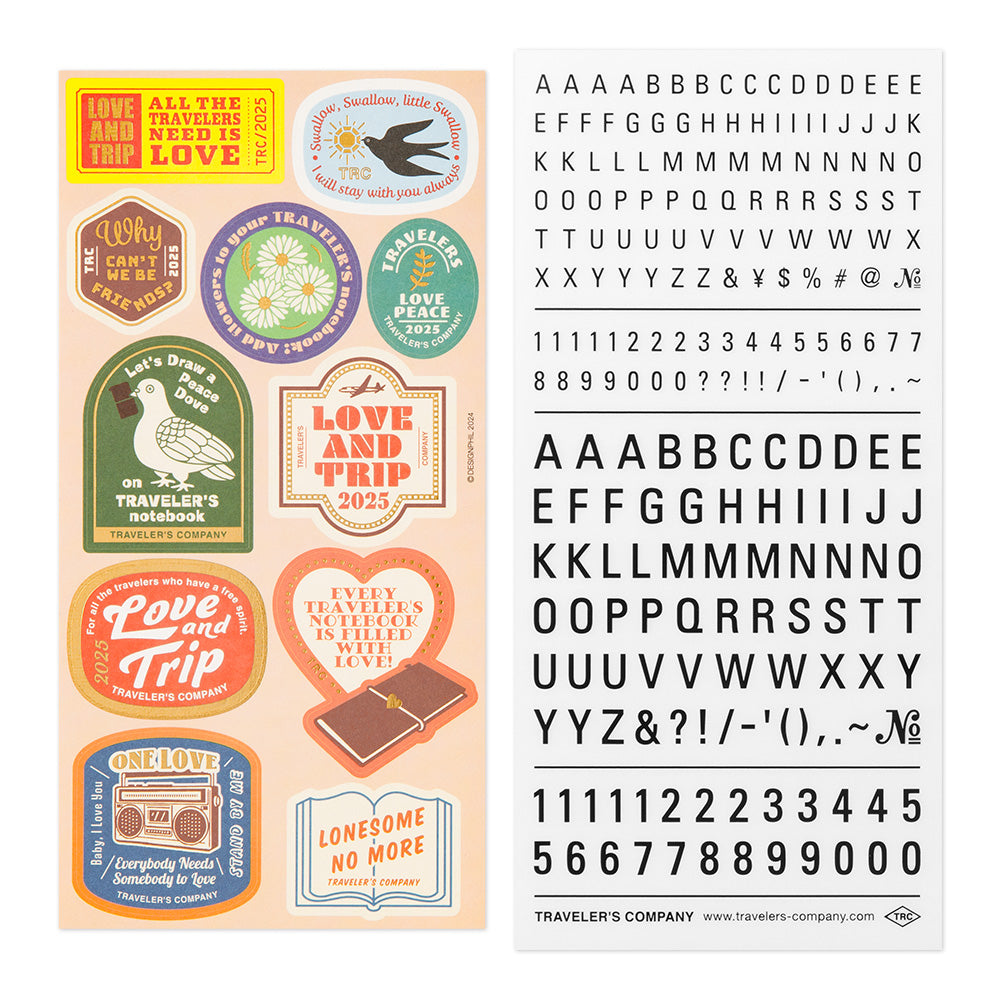 Traveler's Company Deko-Aufkleber Vorbestellung: Customized sticker set - 2025 - LOVE AND TRIP  - TRAVELER´S notebook