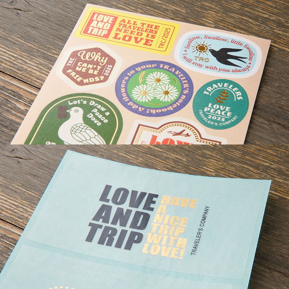 Traveler's Company Deko-Aufkleber Vorbestellung: Customized sticker set - 2025 - LOVE AND TRIP  - TRAVELER´S notebook