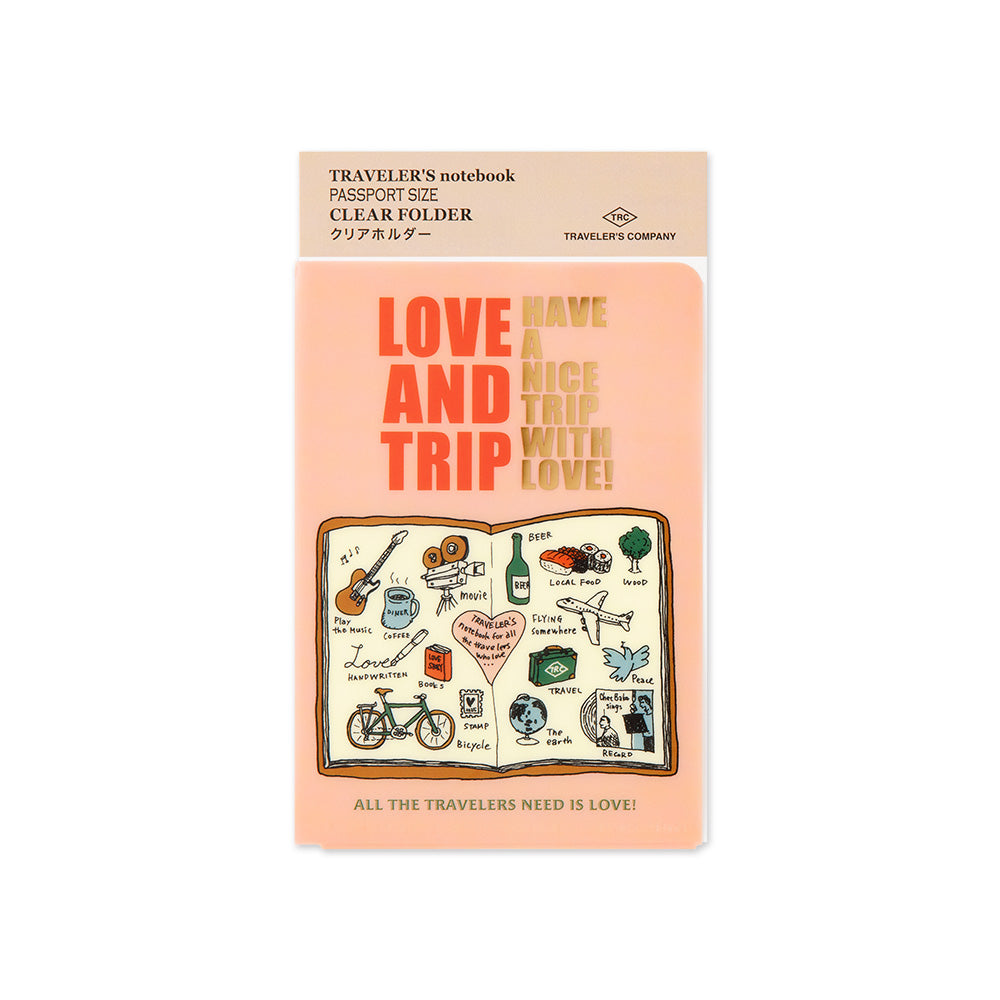 Traveler's Company Folder Vorbestellung: Traveler's Notebook Clear Folder passport 2025 LOVE AND TRIP