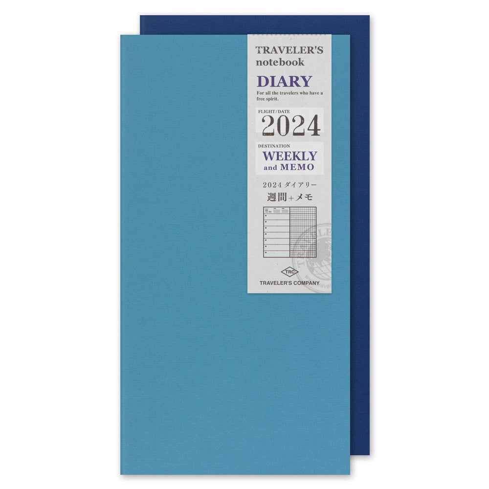 Traveler's Company Kalender 2024 Weekly Diary + Memo refill - TRAVELER´S notebook regular