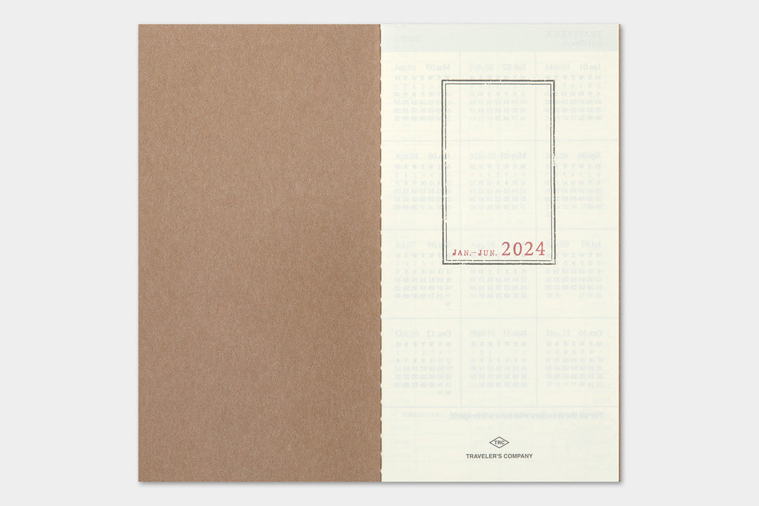 Traveler's Company Kalender 2024 Weekly Diary + Memo refill - TRAVELER´S notebook regular