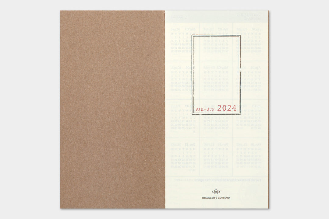 Traveler's Company Kalender 2024 Weekly Diary + vertical refill - TRAVELER´S notebook