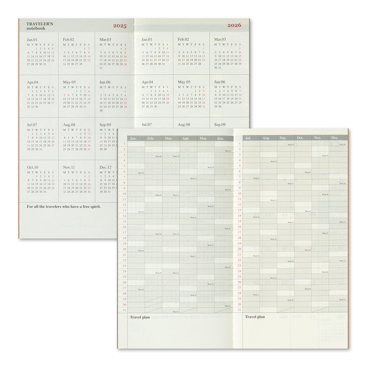 Traveler's Company Kalender Vorbestellung: 2025 Monthly Diary  - TRAVELER´S notebook regular