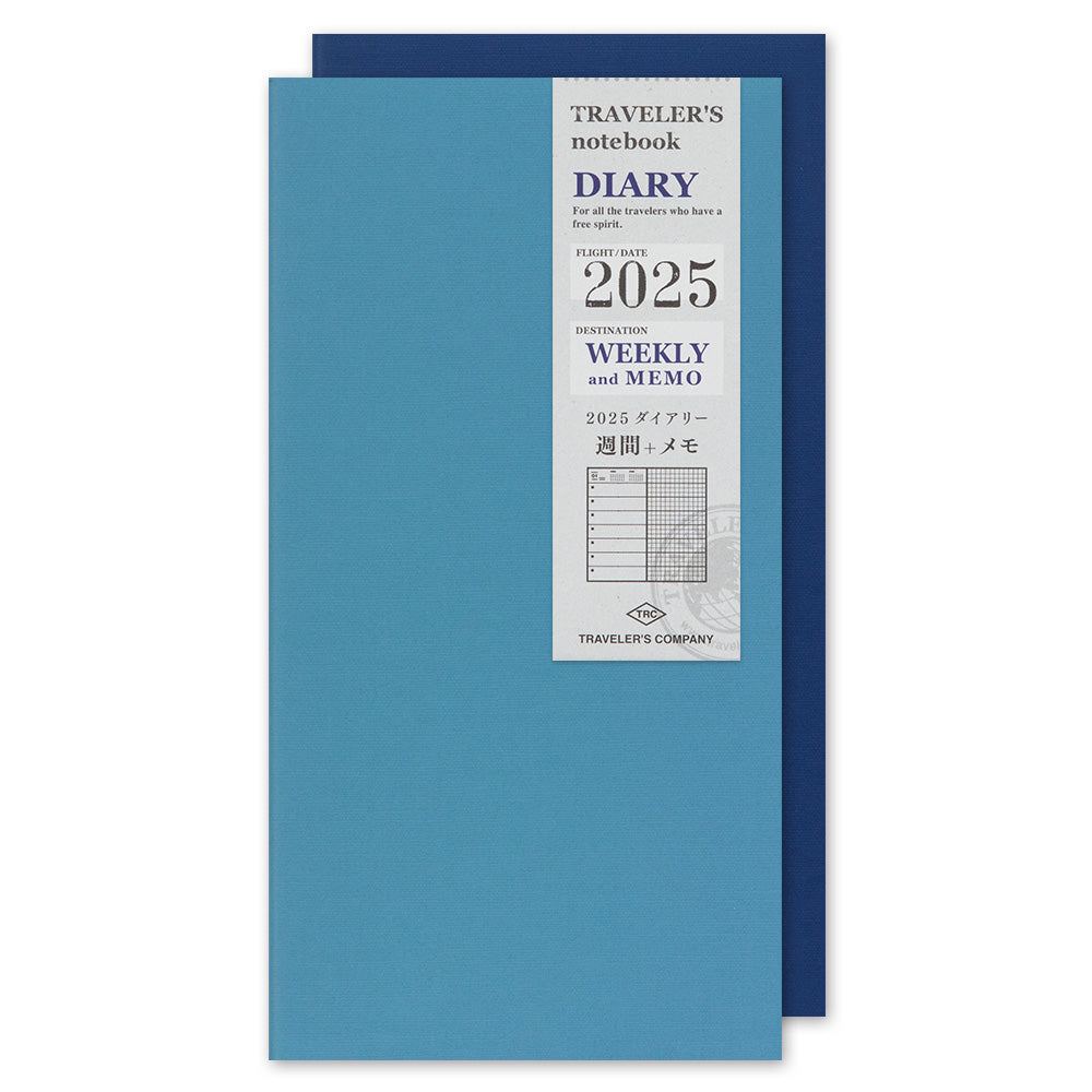 Traveler's Company Kalender Vorbestellung: 2025 Weekly Diary + Memo refill - TRAVELER´S notebook regular