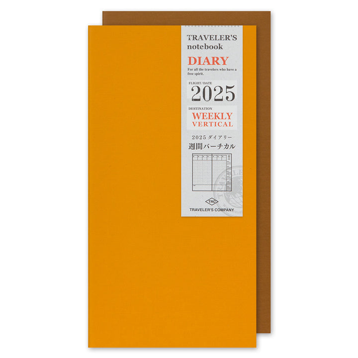 Traveler's Company Kalender Vorbestellung: 2025 Weekly Diary + vertical refill - TRAVELER´S Notebook