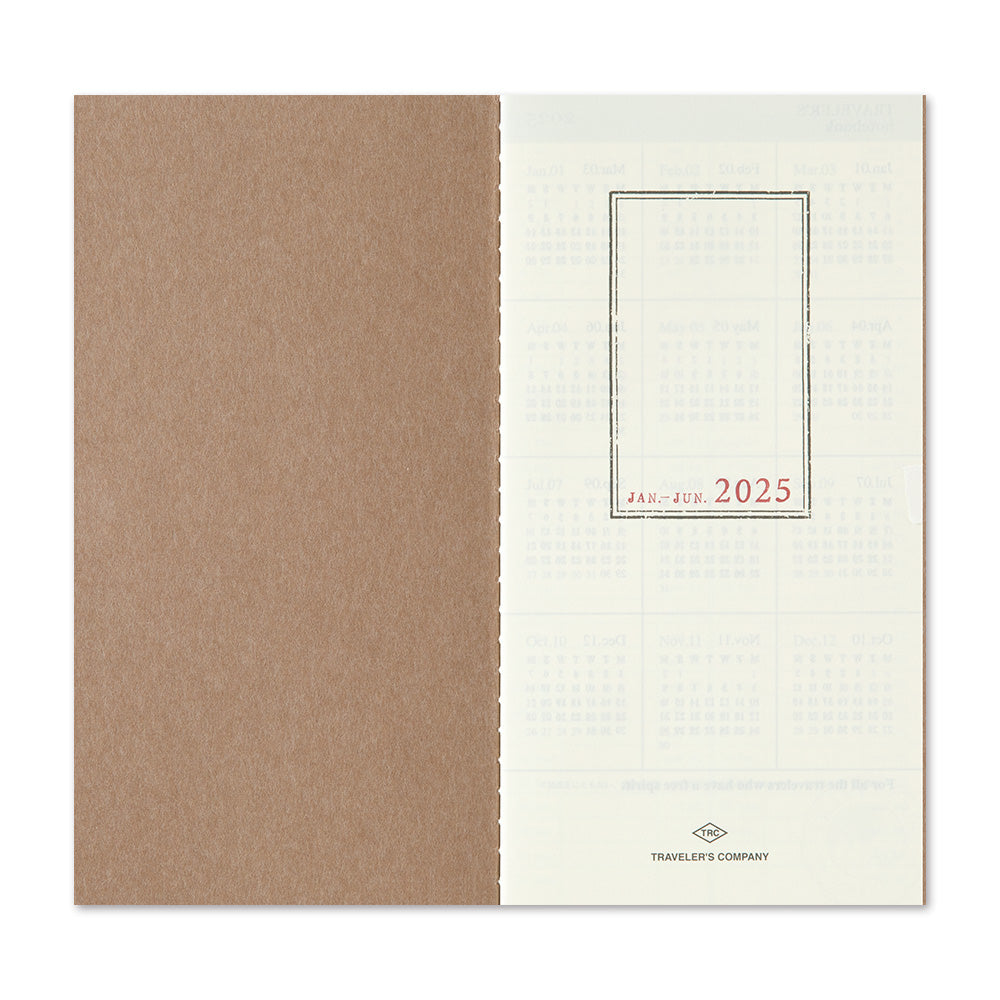 Traveler's Company Kalender Vorbestellung: 2025 Weekly Diary + vertical refill - TRAVELER´S Notebook