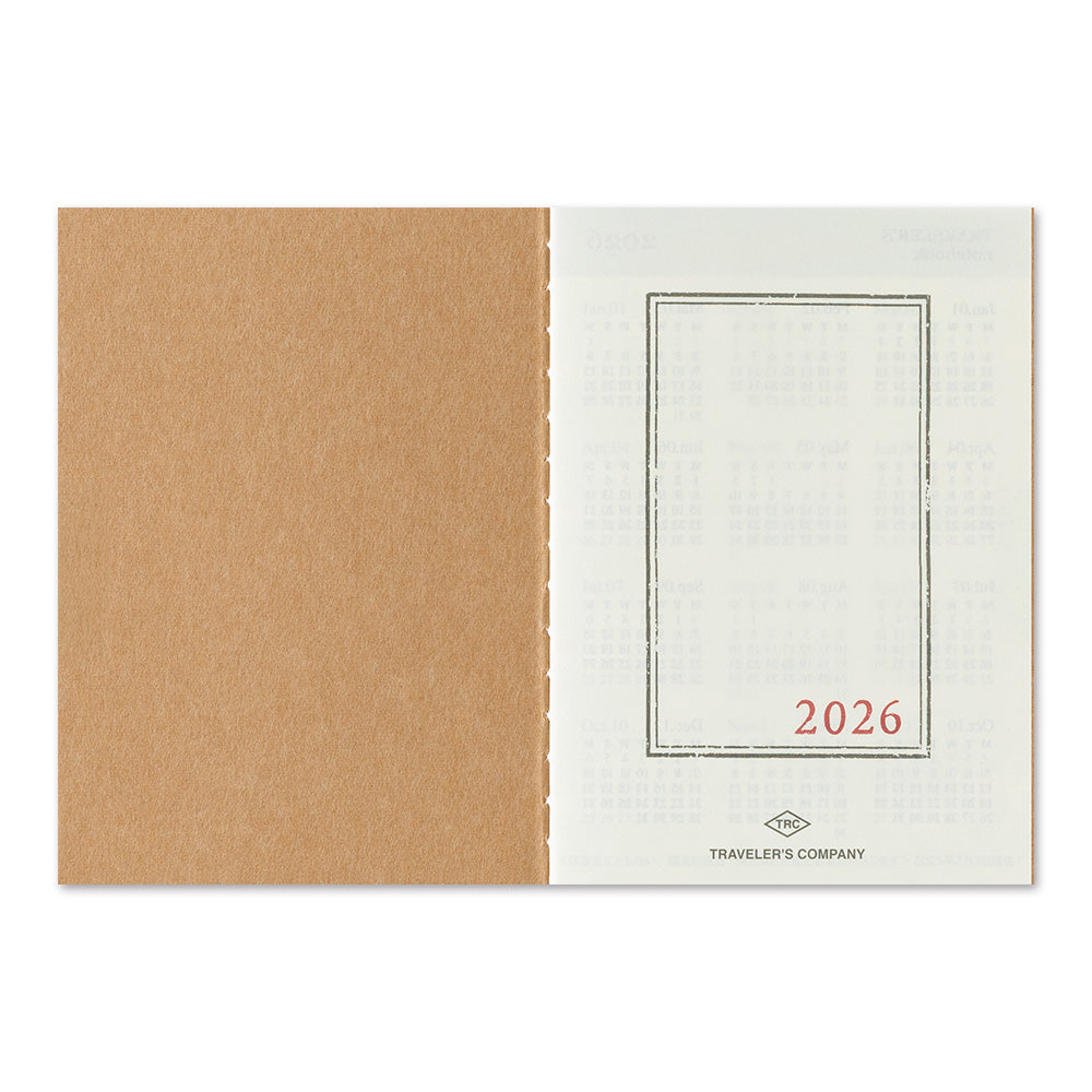 Traveler's Company Monatskalender 2026 Monthly Diary - passport size - TRAVELER´S notebook bei Nauli and Stories