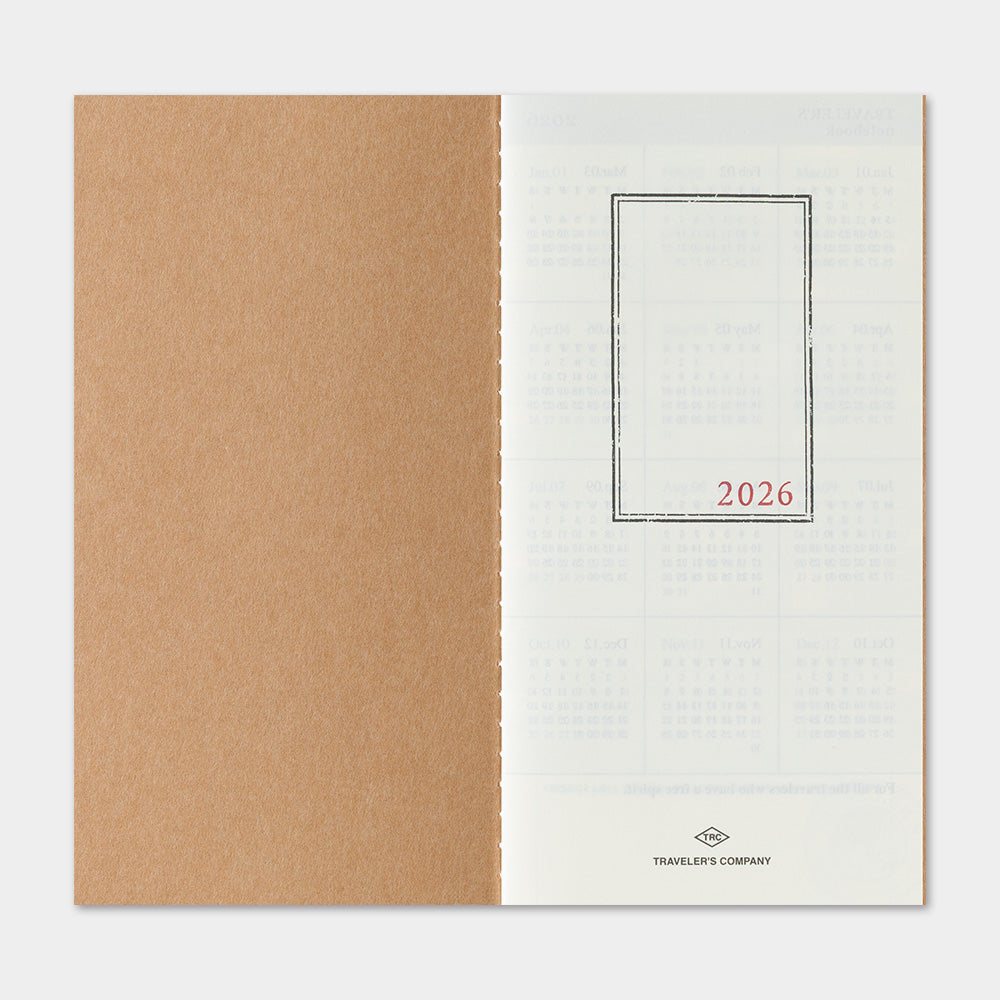 Traveler's Company Monatskalender 2026 Monthly Diary  - TRAVELER´S notebook regular bei Nauli and Stories