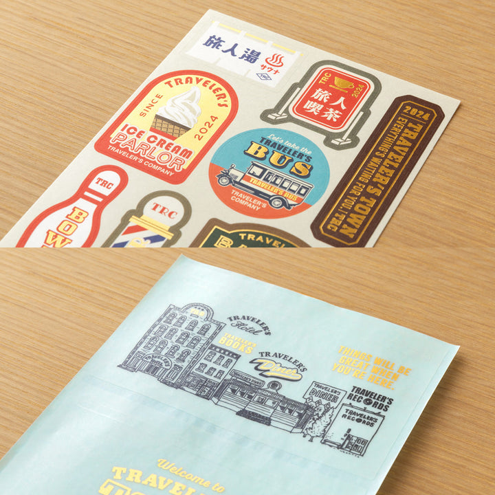 Traveler's Company Notizbuch Traveler's Notebook 2024 Customize! sticker set