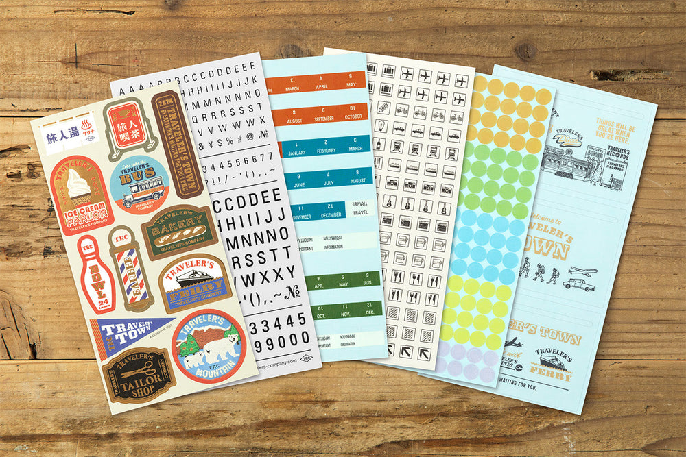 Traveler's Company Notizbuch Traveler's Notebook 2024 Customize! sticker set
