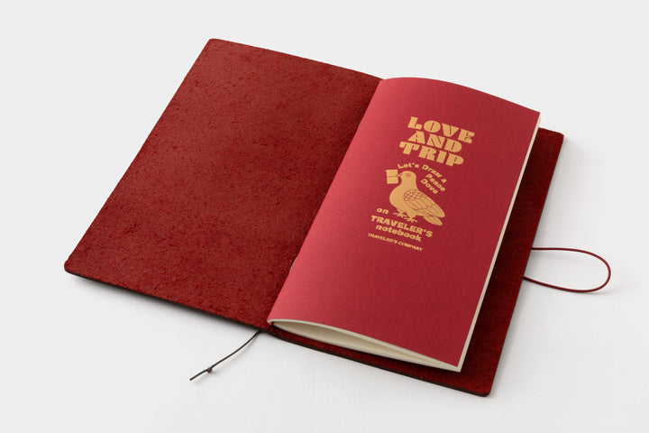 Traveler's Company Notizbuch Vorbestellung! TRAVELER’S notebook regular  - Sonderedtion - Love and Trip in weinrot