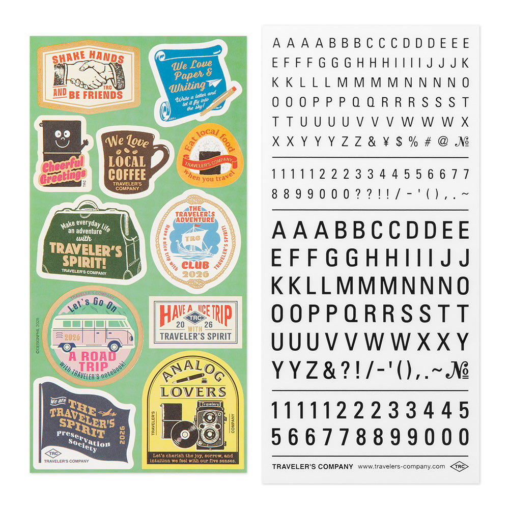 Traveler's Company Sticker TRAVELER'S notebook | 2026 Customized Sticker Set bei Nauli and Stories