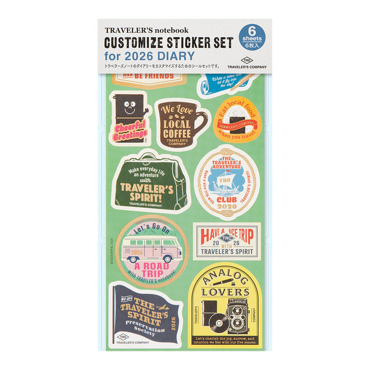 Traveler's Company Sticker TRAVELER'S notebook | 2026 Customized Sticker Set bei Nauli and Stories