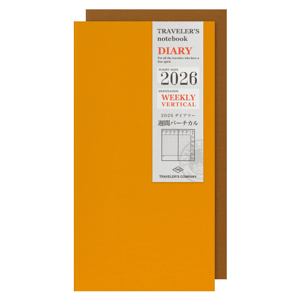 Traveler's Company Wochenkalender 2026 Weekly Diary + vertical refill - TRAVELER´S Notebook bei Nauli and Stories