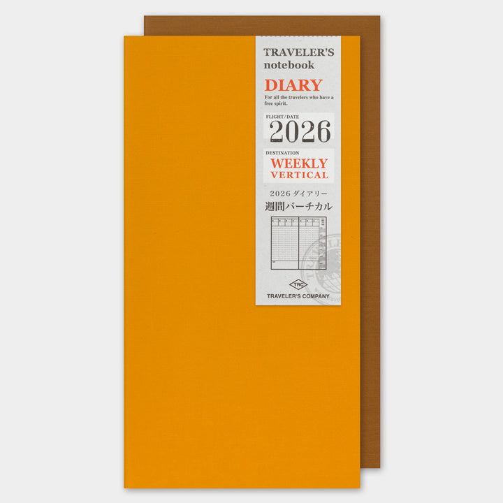 Traveler's Company Wochenkalender 2026 Weekly Diary + vertical refill - TRAVELER´S Notebook bei Nauli and Stories