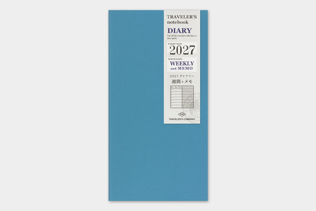 Traveler's Company Wochenkalender Preorder – 2027 Weekly Diary + Memo Refill – TRAVELER'S notebook Regular bei Nauli and Stories