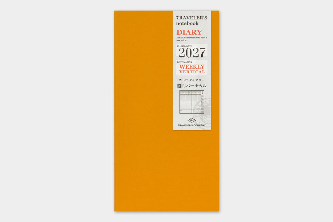 Traveler's Company Wochenkalender Preorder – 2027 Weekly Diary + Vertical Refill – TRAVELER'S notebook Regular bei Nauli and Stories