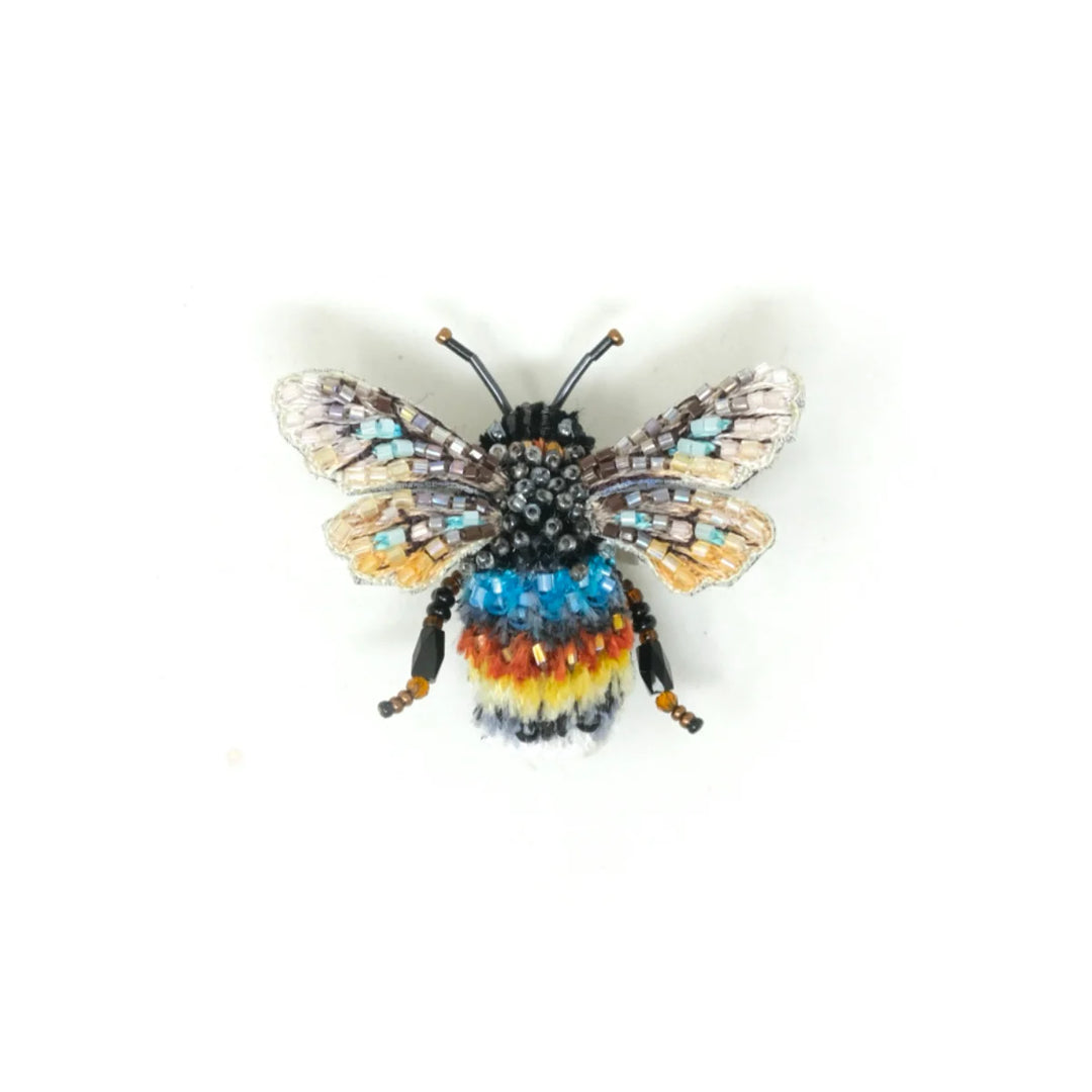Trovelore Brosche gestickte Brosche - bunte Biene bei Nauli and Stories