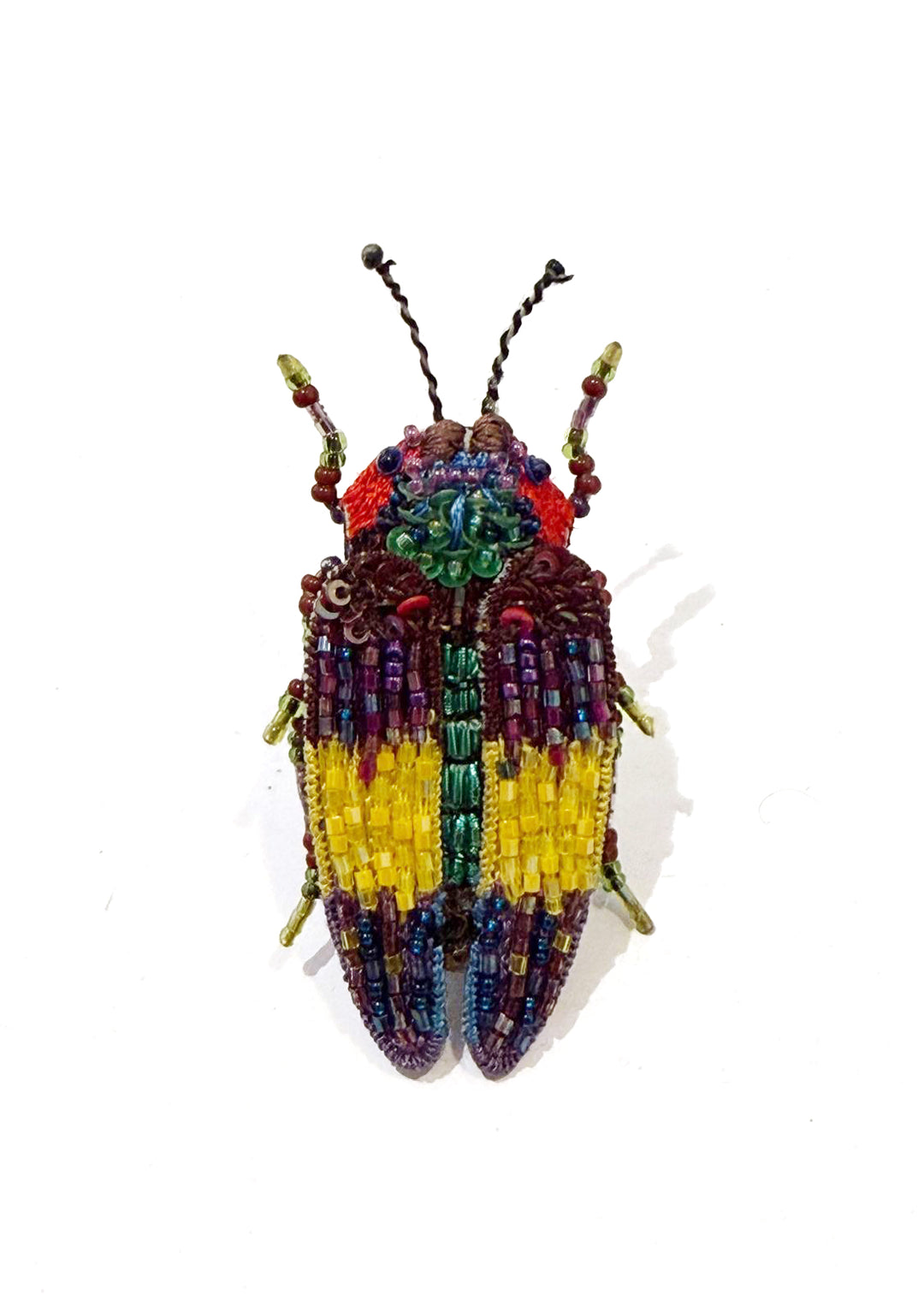 Trovelore Brosche gestickte Brosche - Bunter Prachtkäfer bei Nauli and Stories