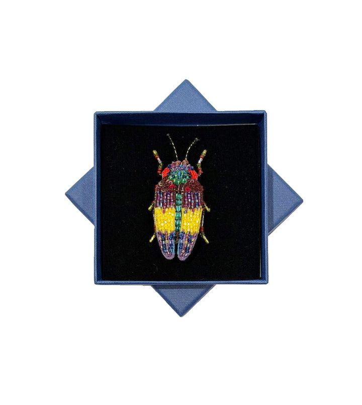 Trovelore Brosche gestickte Brosche - Bunter Prachtkäfer bei Nauli and Stories