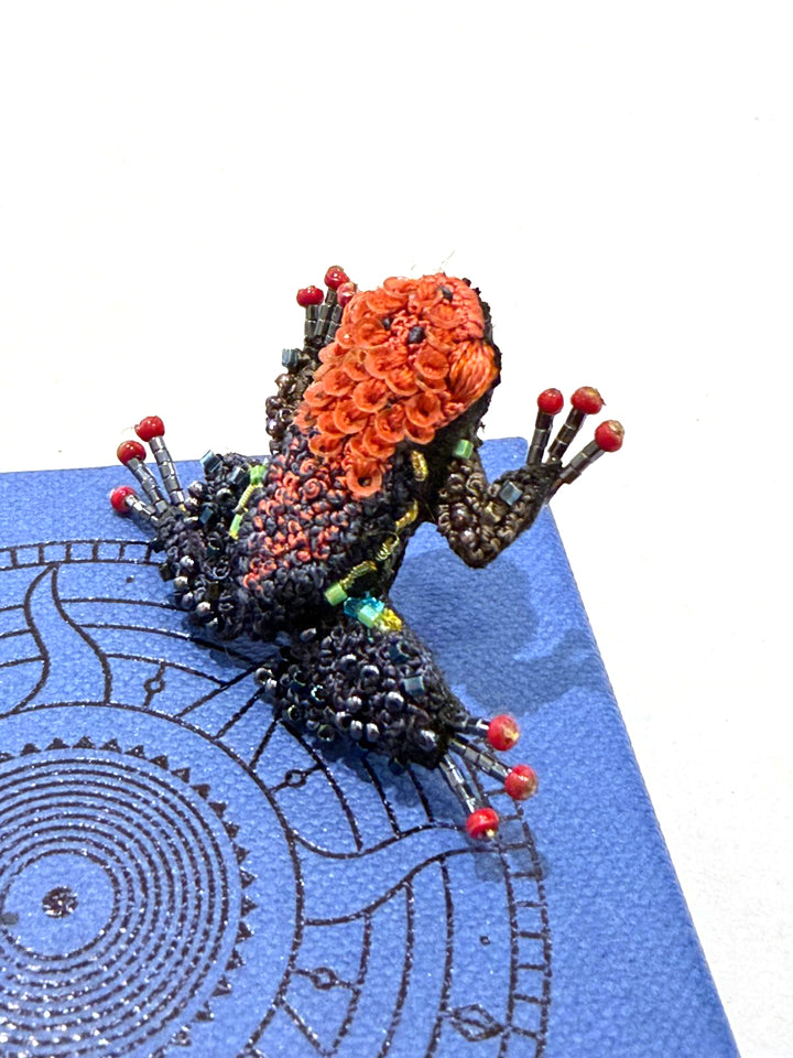 Trovelore Brosche gestickte Brosche - Cainarache Frosch bei Nauli and Stories