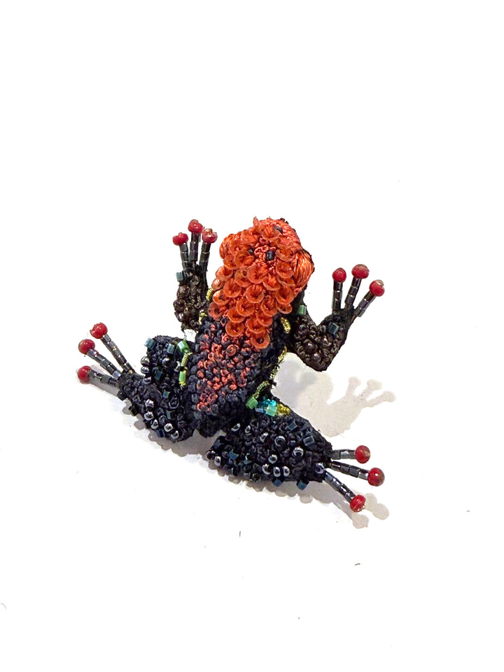 Trovelore Brosche gestickte Brosche - Cainarache Frosch bei Nauli and Stories