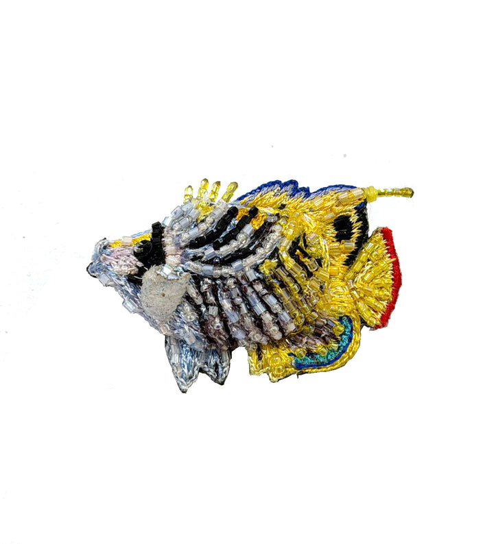 Trovelore Brosche gestickte Brosche - Fähnchen-Falterfisch bei Nauli and Stories