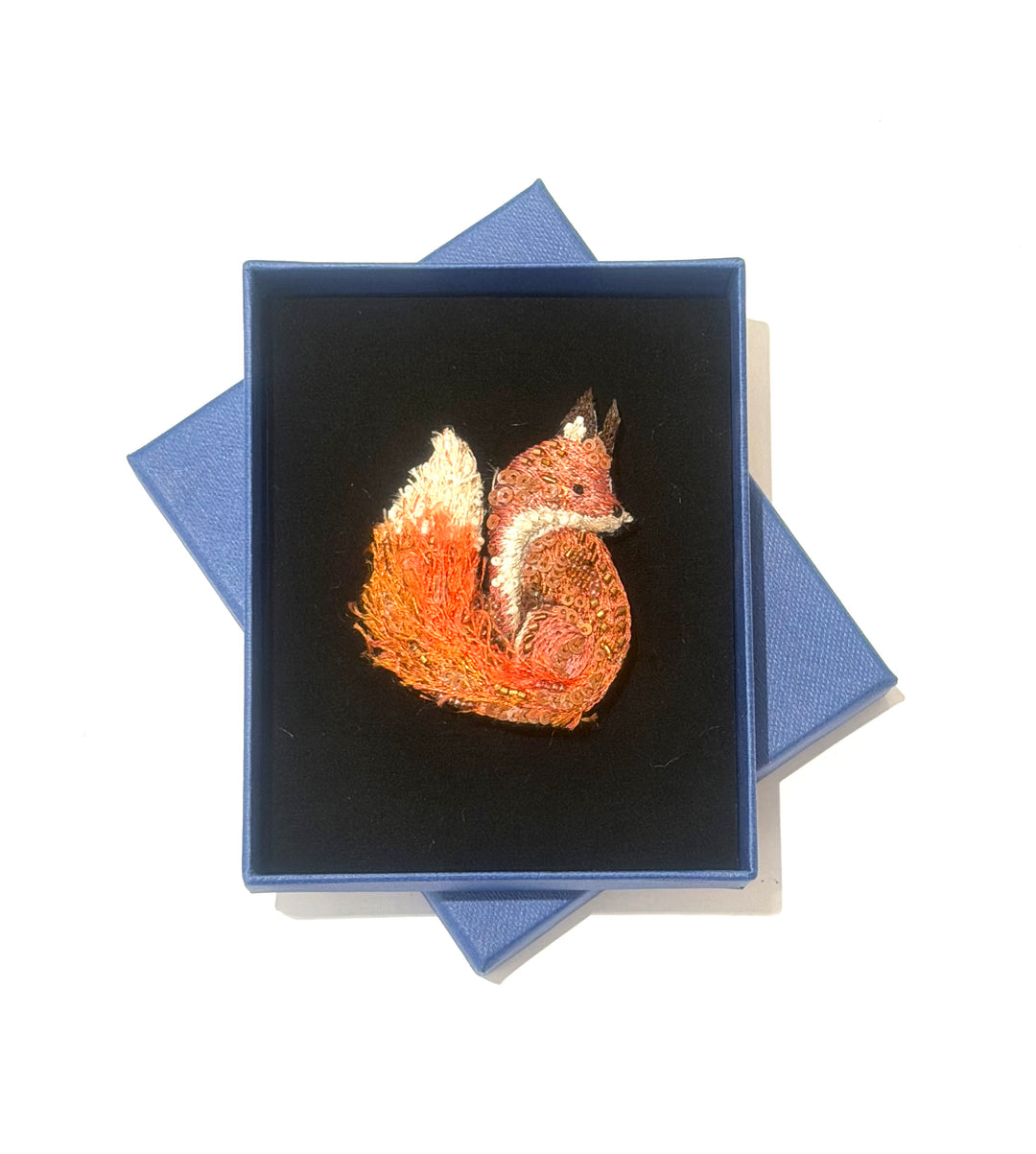 Trovelore Brosche gestickte Brosche - Fuchs bei Nauli and Stories