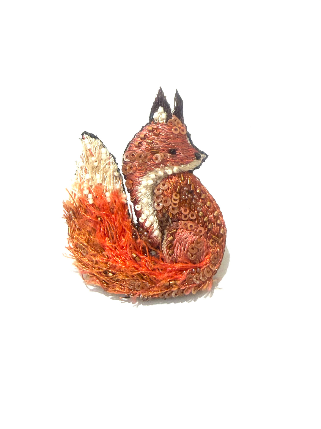 Trovelore Brosche gestickte Brosche - Fuchs bei Nauli and Stories