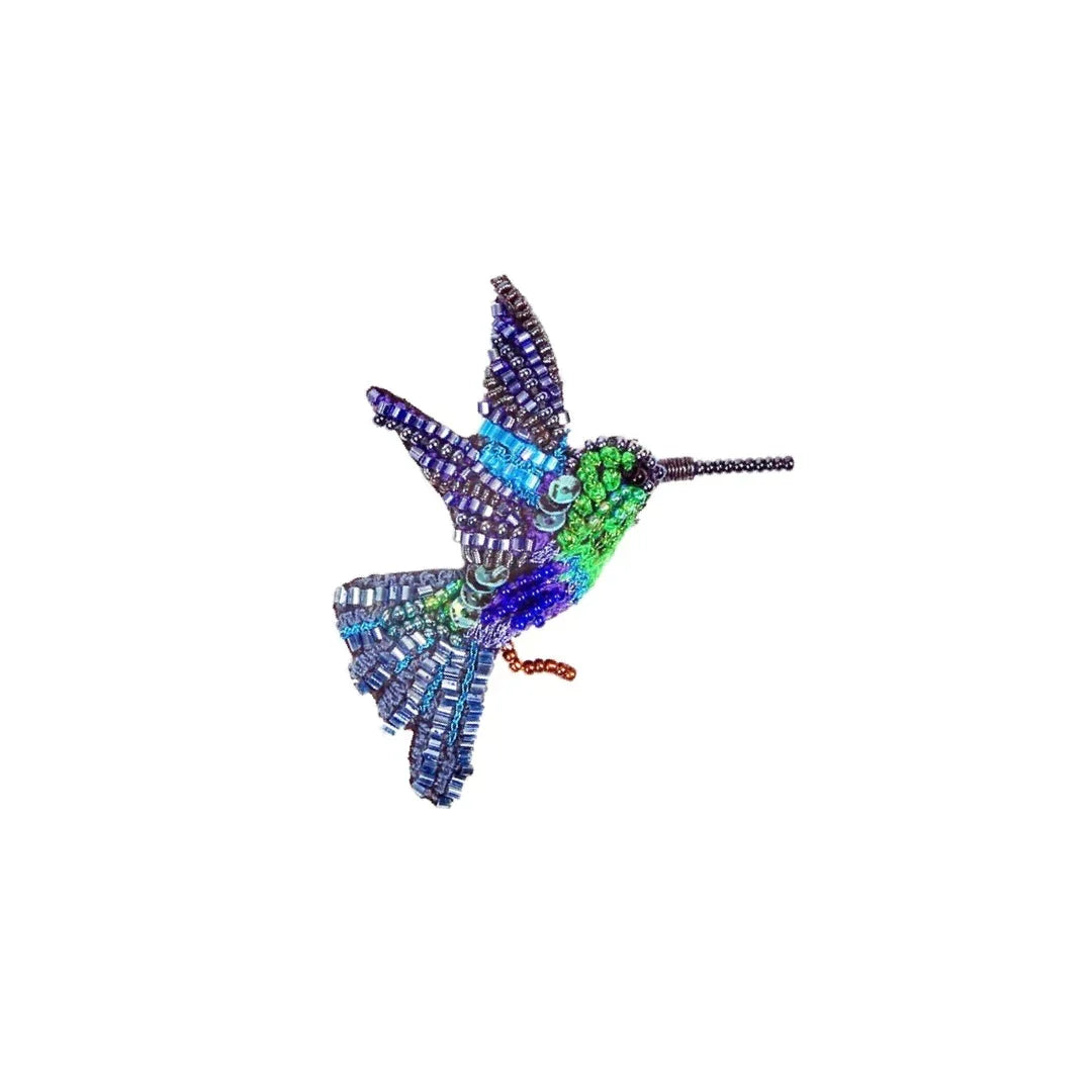 Trovelore Brosche gestickte Brosche - Kronennymphe - Kolibri bei Nauli and Stories